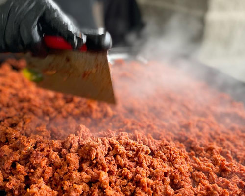 Grilled meat close-up