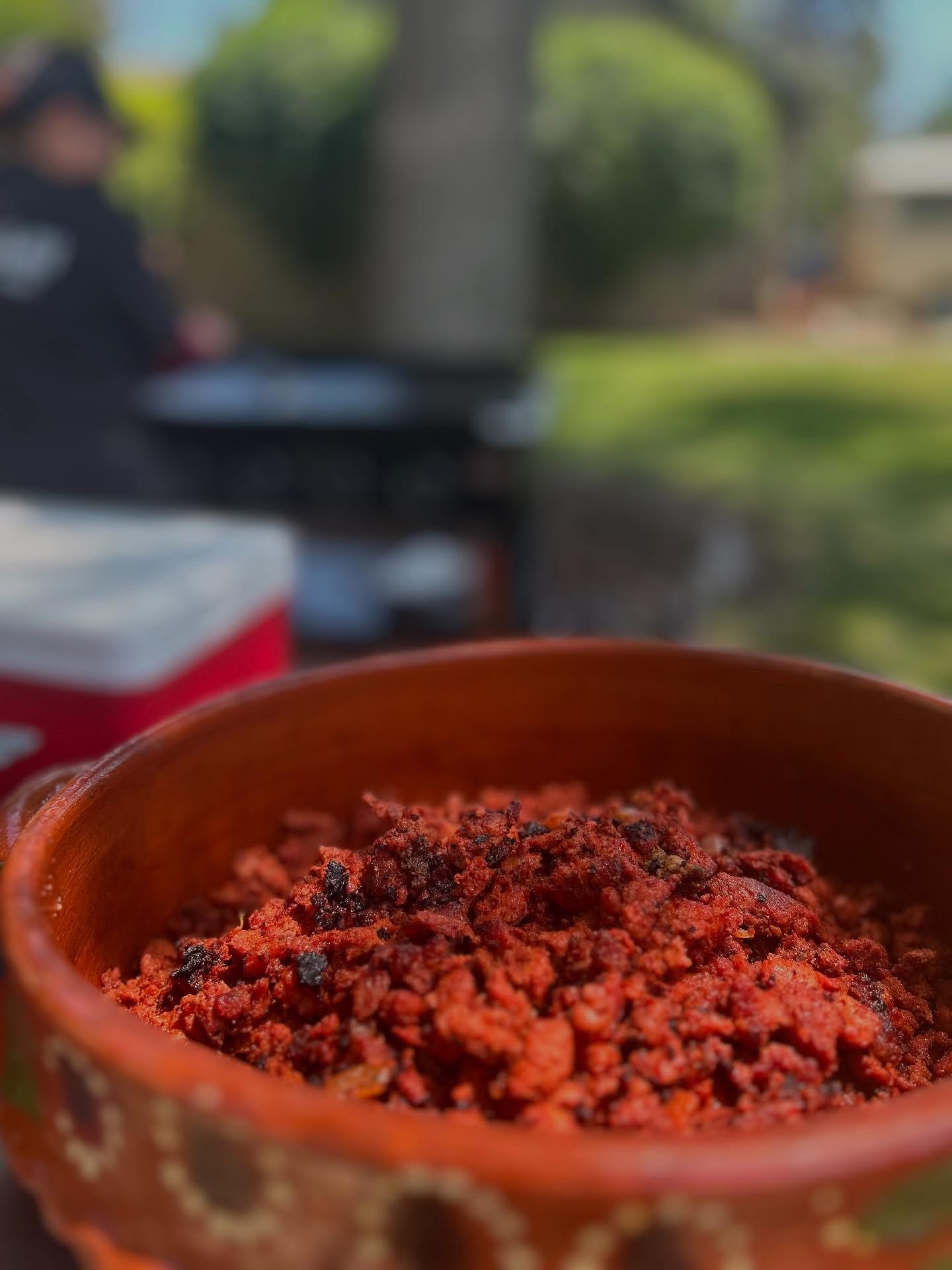 Grilled meat close-up
