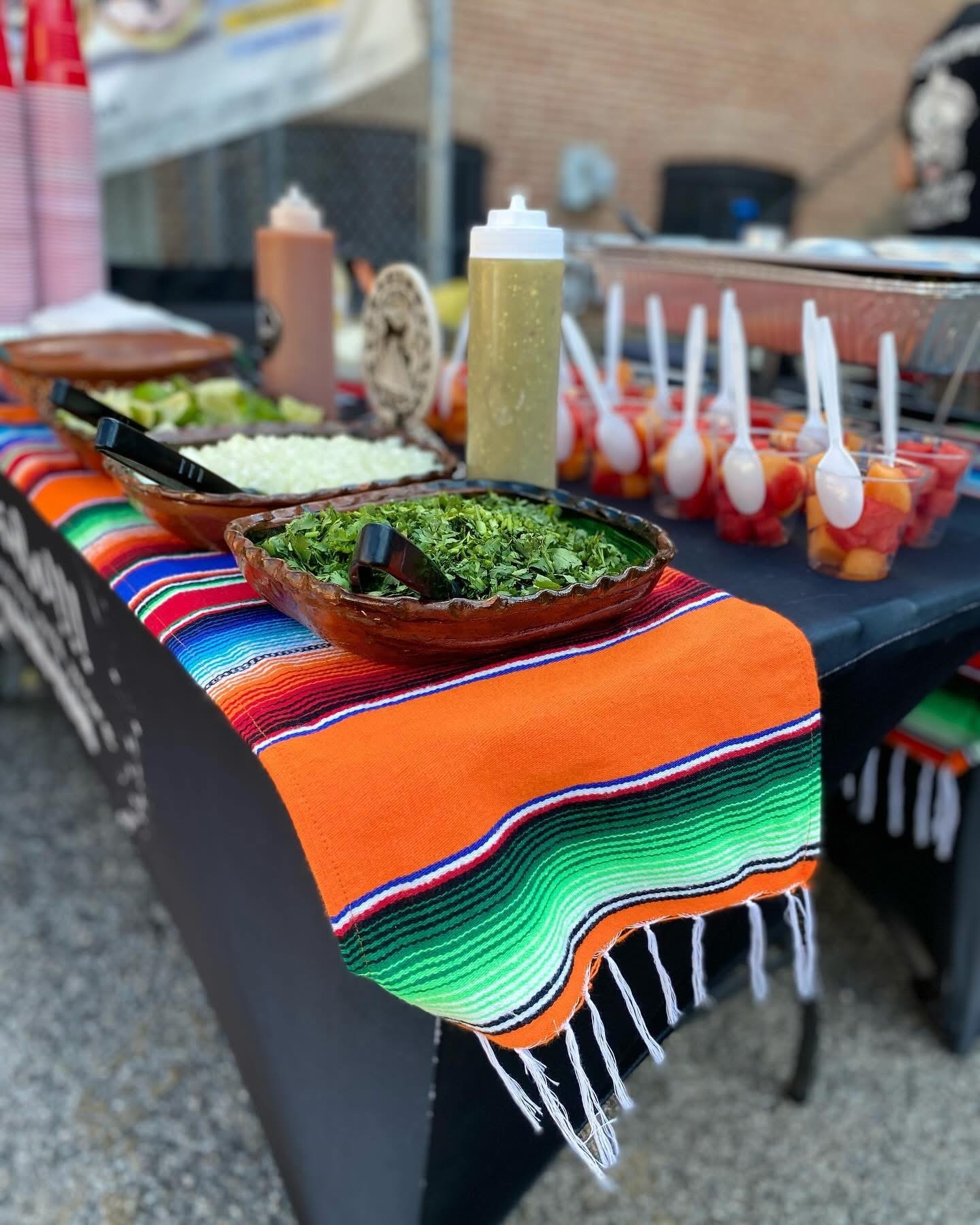 Taco toppings and fruit