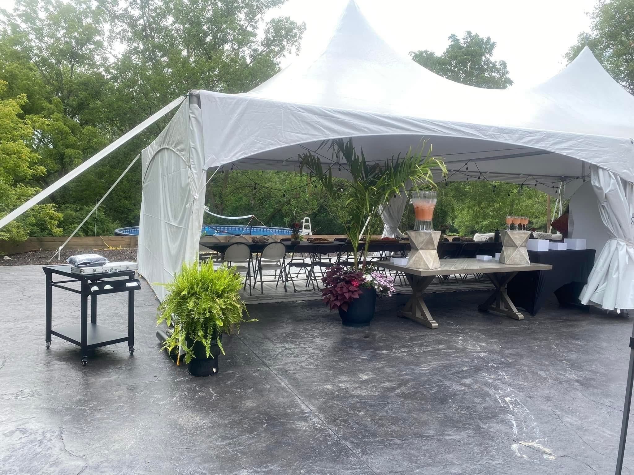 Event tent setup